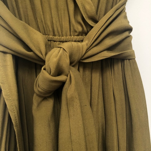MLM Label/ Free People Olive Baloon Wrap Dress - Picture 4 of 4